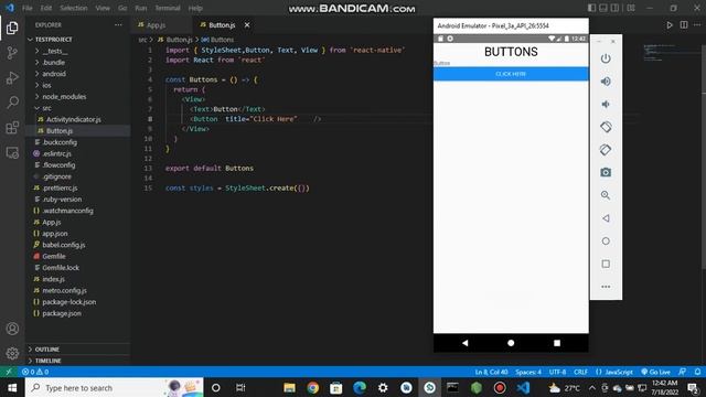 How to create Button in React Native смотреть онлайн