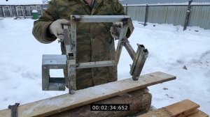 ?рамка (каретка) для продольного распила брёвен бензопилой?.mp4