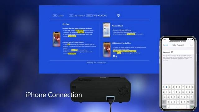 ELEPHAS Mini WiFi Projector for iPhone, 2022 Upgraded HD Movie Projector with Synchronize Smartphon смотреть онлайн