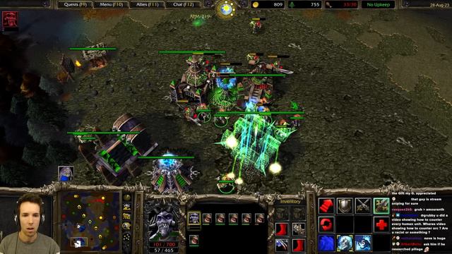 The true lich fast expand experience vs orc - WC3 - Grubby