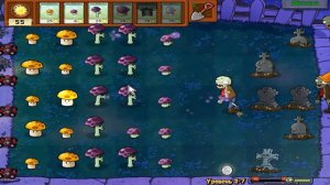 Plants vs Zombies - прохождение НОЧЬЮ 2-7 (седьмой уровень)
