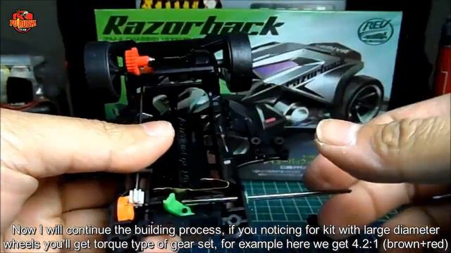 ミニ四駆 REVIEW - Razorback FM-A Chassis Kit (Unboxing & Assembling) смотреть онлайн