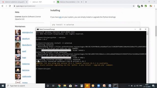 Install Selenium for Python || Selenium Python for Beginners