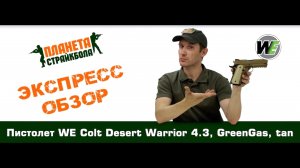 Обзор пистолета WE Colt Desert Warrior 4.3, tan (WE-E011-T)