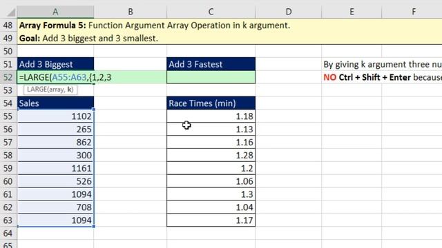 Highline Excel 2016 Class 05: Excel Array Formulas: Comprehensive Lessons: 12 Examples