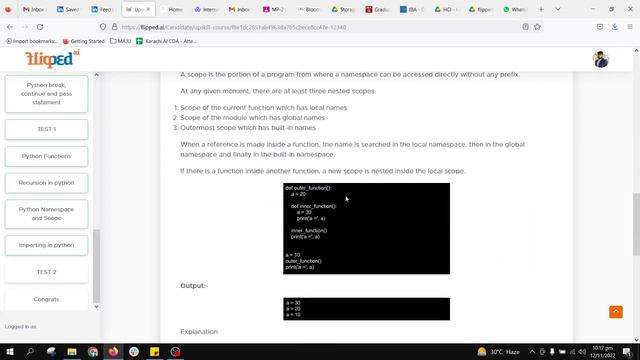 Module 16 Python namespace and scope | Introduction to Python 1 | Programming basics