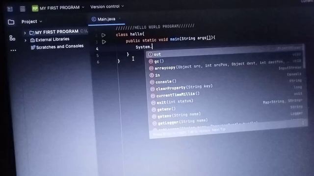 Java Hello world program