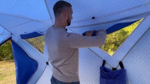 Обзор - Палатка КУБ Дубль от МОРЖ (MORZH). 2 в 1 Баня и палатка для рыбалки.