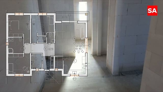 Обзор одноэтажного дома из газобетона по проекту Саввино: фасады, планировки, конструктив.