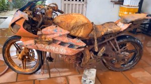 Полная реставрация восстановите заброшенный мотоцикл 250cc