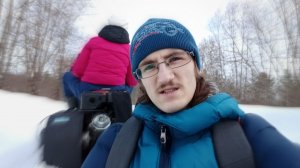 Как мы в школу добираемся по не чищенной дороге в Карелии Жизнь в деревне