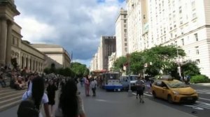 The met museum outdoor summer. New York city