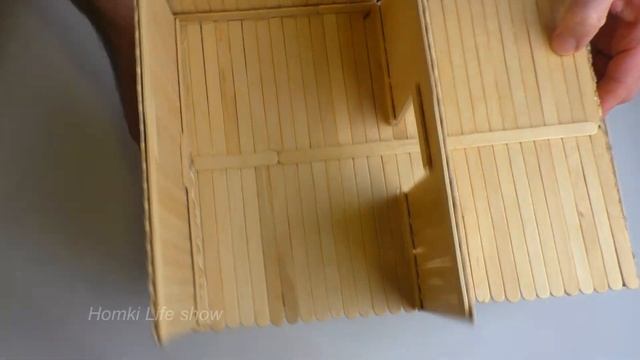 Дом из Палочек для Мороженого Для Хомяка. Видео с Хомяками. HAMSTER DIY