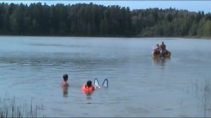Первый раз на водных лыжах