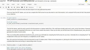tfidfvectorizer and tfidftransformer in python | jupyter notebook