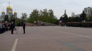 Парад, посвященный празднованию 90-летия со дня основания военной кафедры Политеха