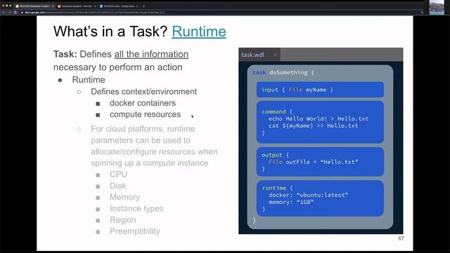 Runtime Parameters in a WDL Task смотреть онлайн