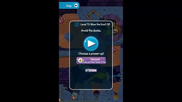 Прохождение игры "Крокодильчик Свомпи 2", уровень 73 "Сними крышу", все утки и сокровища смотреть онлайн