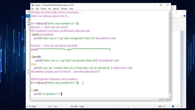 Python Day - 14 - Python Control Structure -Conditional  Statement