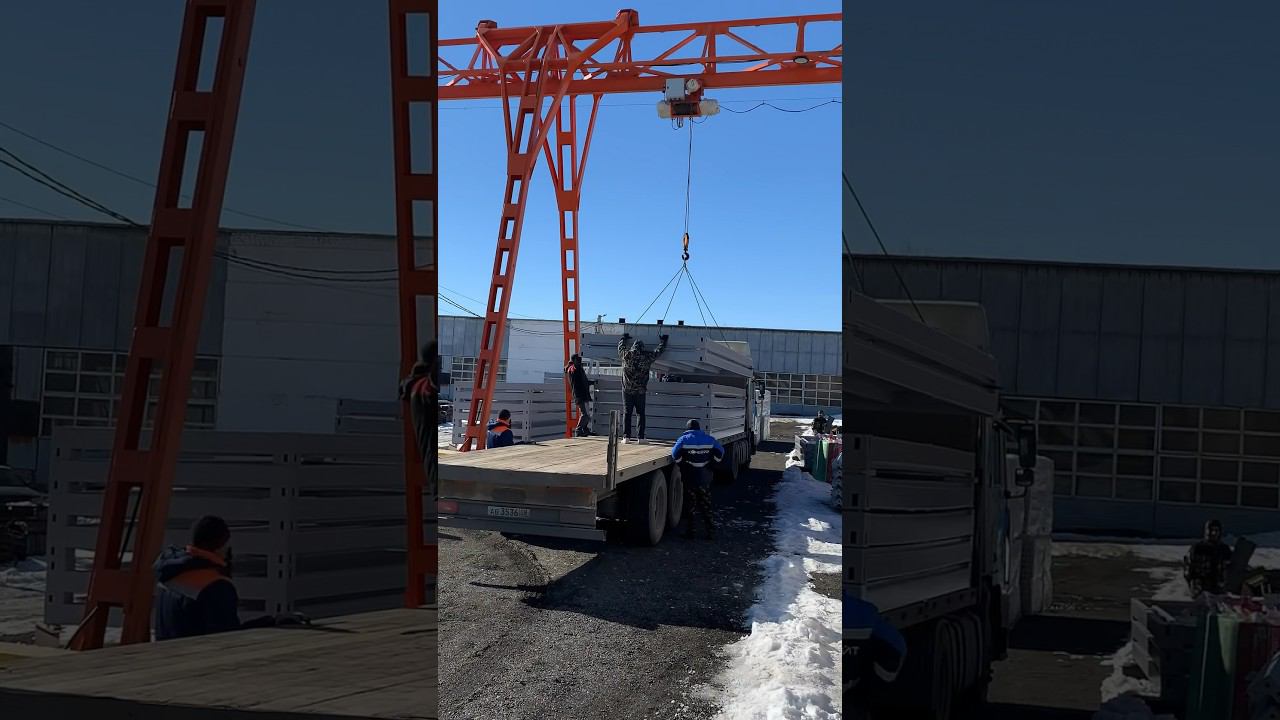 Погрузка модулей быстровозводимых зданий ️ #модульныйдом #быстровозводимыедома #модульноездание