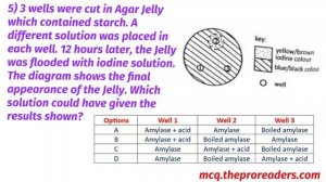 Biology MCQs: Topic 3: Biological Molecules Quiz 5