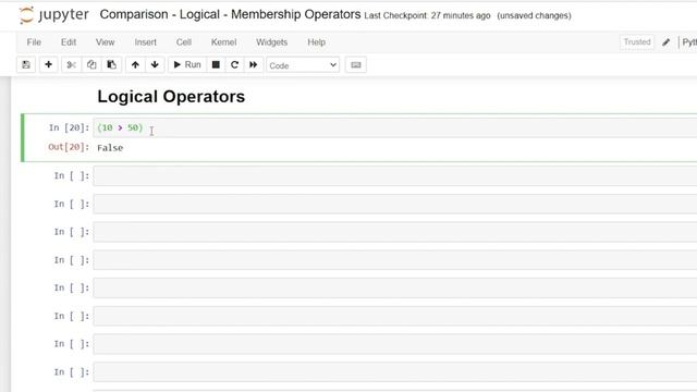 comparison, logic and membership operator in python for absolute beginners #pythonoperators #ai смотреть онлайн