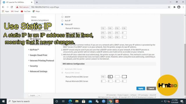 HP Laserjet pro m404dw printer | Wifi network setup. смотреть онлайн