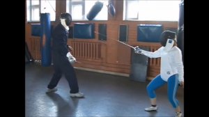 Фехтование укол с воздействием на оружие