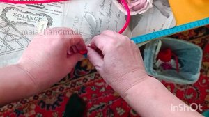 Шитье из шнура в технике зигзаг. Как измеряю расход шнура при шитье.