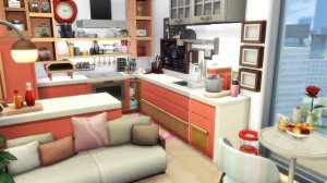 СТИЛЬНАЯ КВАРТИРА ШЕФ ПОВАРА | THE SIMS 4  Строительство | Mulena Sims 4