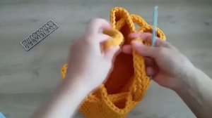 Как связать сумку крючком из шнура / How to crochet a bag from a cord