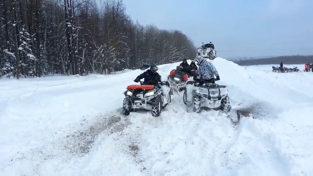 двойной рывок CF Moto X8 - злой китаец засел в сугробе смотреть онлайн