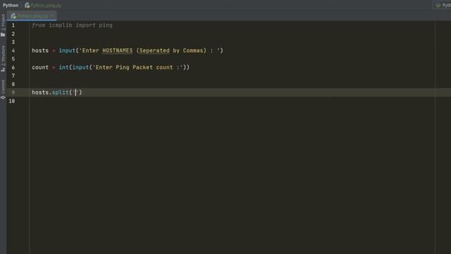 Ping A Server Using PYTHON (First Method) смотреть онлайн