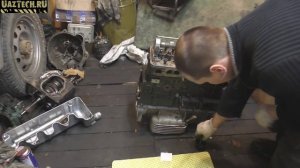 УазТех: Сборка двигателя om616, ЧАСТЬ 5 - Установка ГБЦ