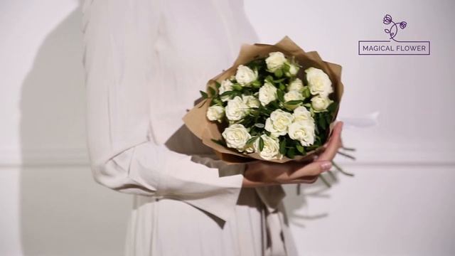 5 белых кустовых роз смотреть онлайн