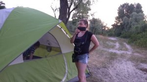 VLOG Настя и Катя ночуют на речке