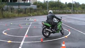 Экзамен на категорию А   Габаритная восьмерка Stels CB 200. eight on a motorcycle