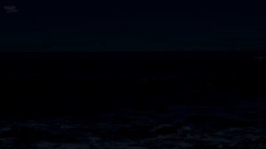 Мощное ночное море. Шум разбивающихся волн - быстрое засыпание - темный экран.