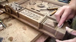Реставрация дубового буфета.Restoration of wooden furniture.