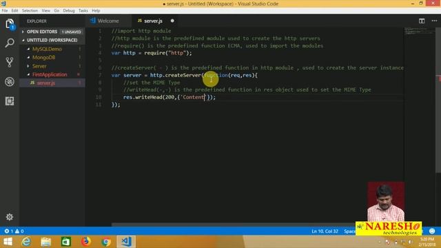 Node.JS Tutorial | First Node Application | NodeJS Tutorials for Beginners