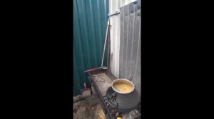 Гороховый суп с копчеными рёбрами в Авганском казане| Готовим на открытом воздухе.