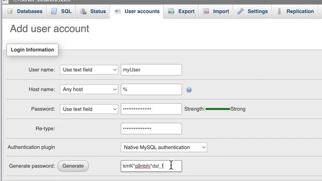 Add a User to a Local Database using phpMyAdmin смотреть онлайн