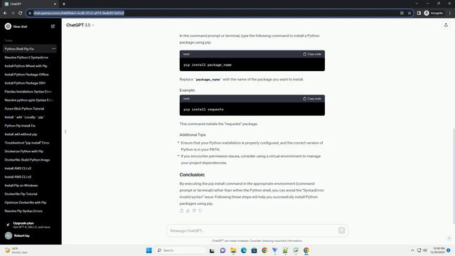 python shell pip install invalid syntax смотреть онлайн