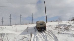 Луаз, Нива, Паджеро в глубоком снегу