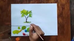 4 xil rangda daraxt rasmini chizish.