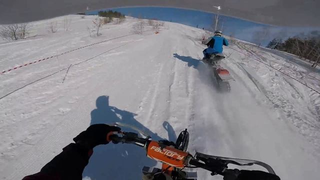 Гонка на сноубайках "Парк ледникового периода" 2018 смотреть онлайн