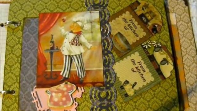 Scrapbooking. Culinary scrap notebook for recipes. Скрапбукинг.Кулинарный скрап блокнот для рецепто