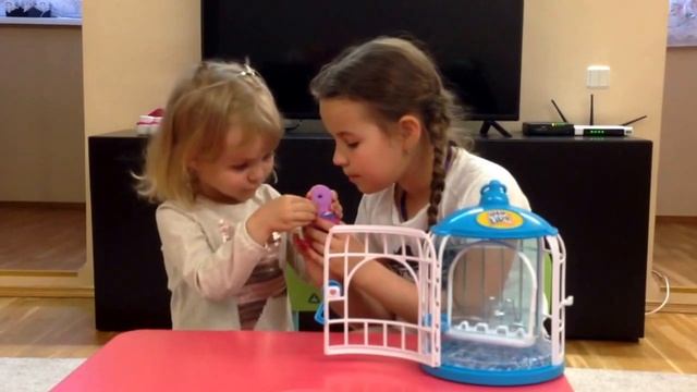 АЛИСАиДАША видеообзор игрушки Птичка в клетке смотреть онлайн