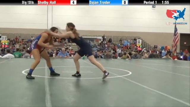 FILA Junior 59 Kg / 130 Lbs. - Shelby Hall Vs. Dajan Treder