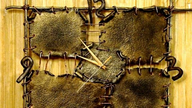 Стильные кованые часы на стене настенные из металла декоративные ковка фото видео смотреть онлайн